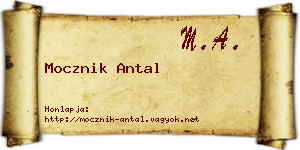 Mocznik Antal névjegykártya